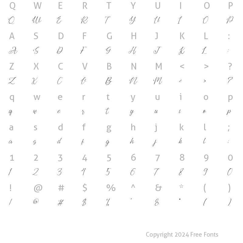 Character Map of Agus Hasny Regular