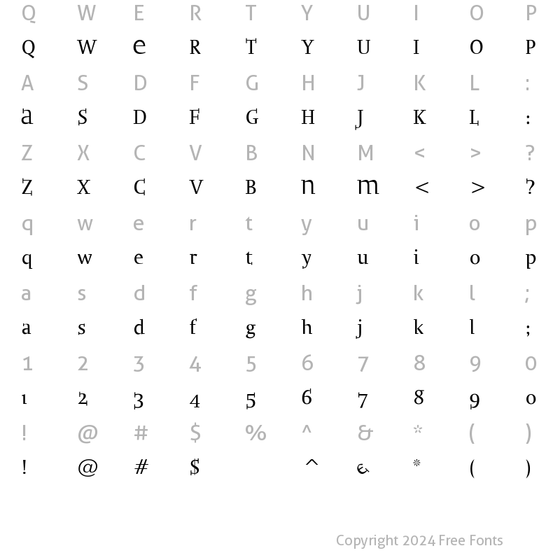 Character Map of AIBradOgilvy Regular