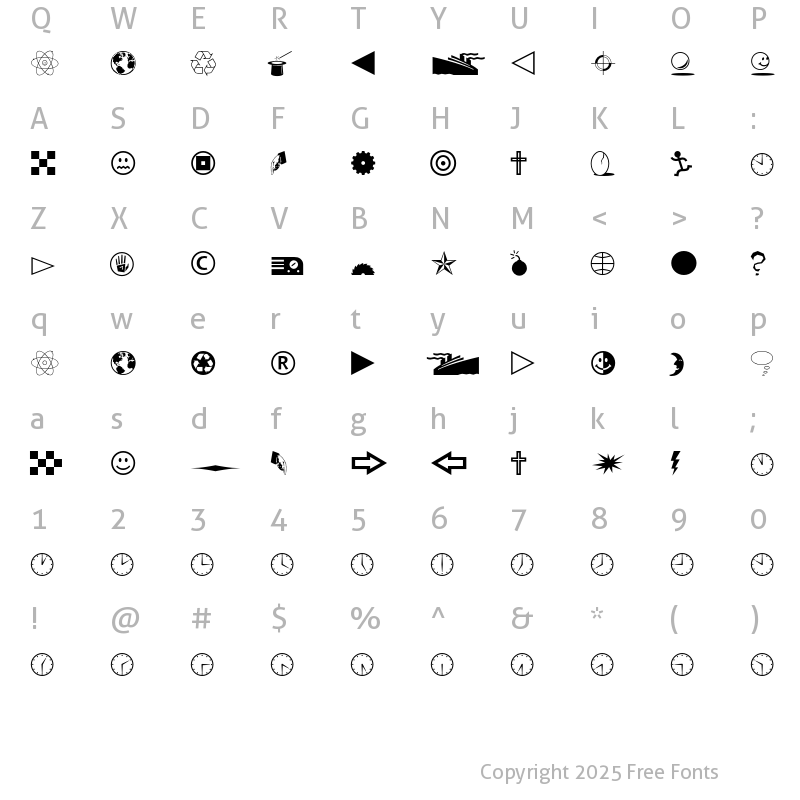 Character Map of AIEclectic One Regular