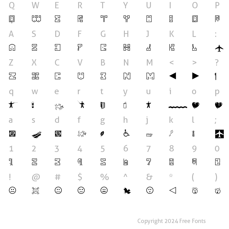 Character Map of AIEclecticTwo Regular