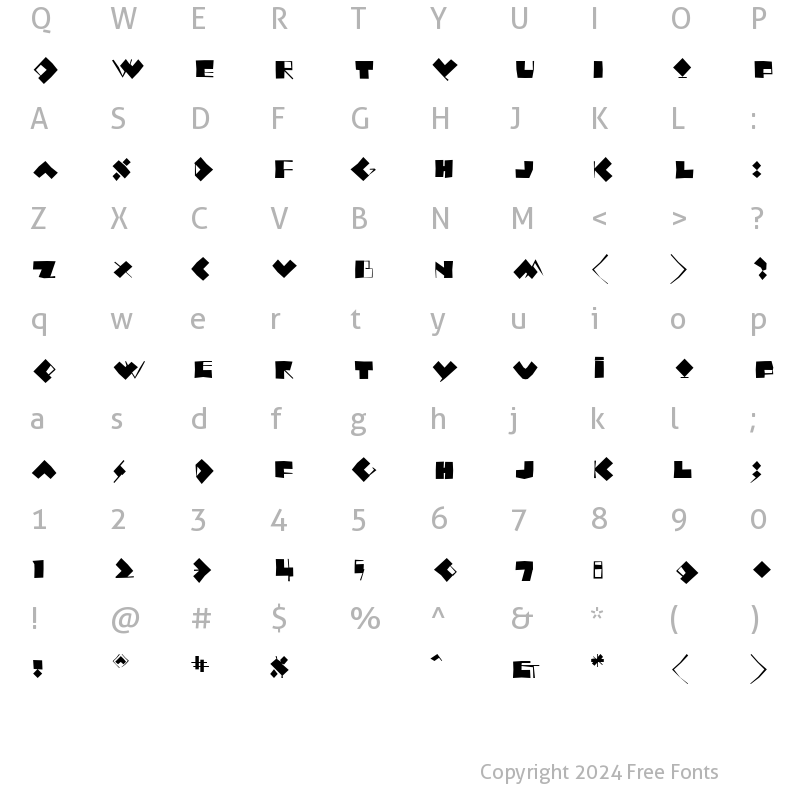 Character Map of AIIdeoRough Regular