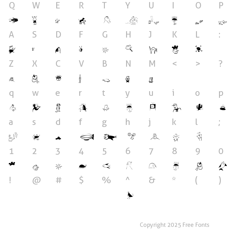 Character Map of AIJustPicts Regular