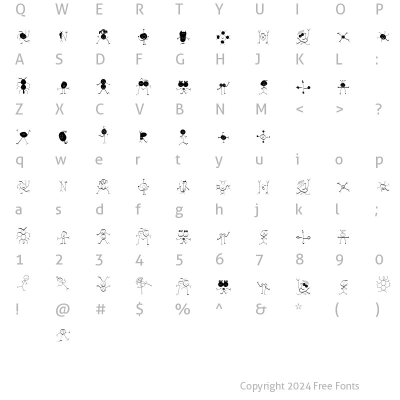 Character Map of AIMarsMen Regular