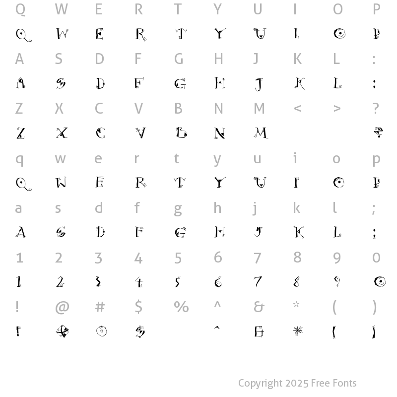 Character Map of AINeptunsSerif Regular