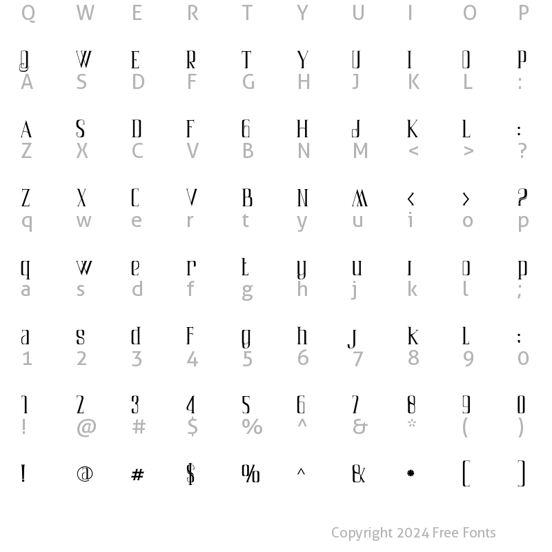 Character Map of Air Leving Regular