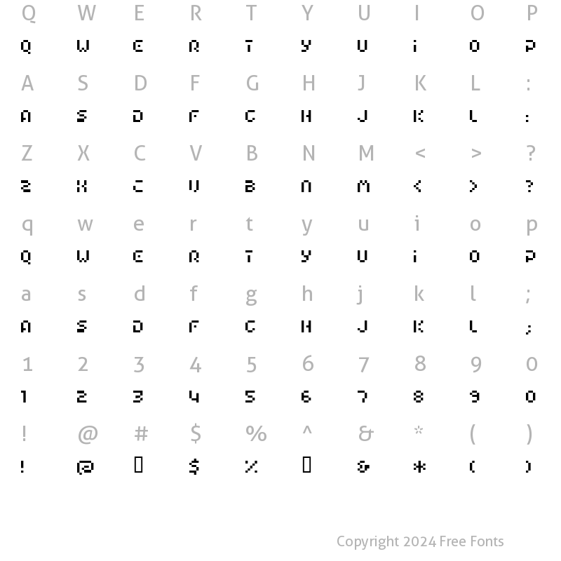 Character Map of Airport Cyr Regular