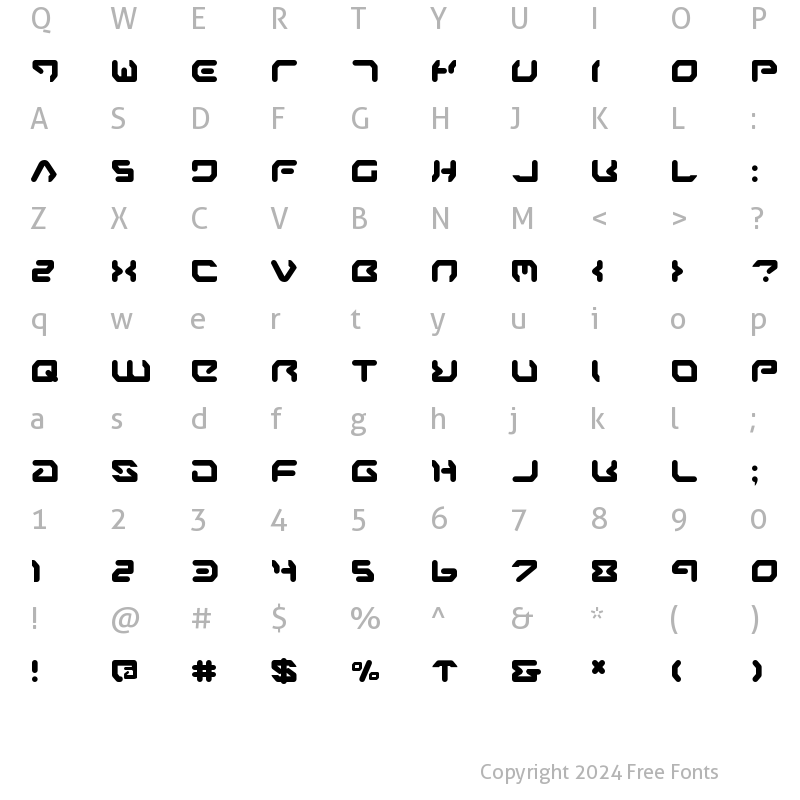 Character Map of Airstrip One Regular