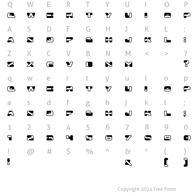 Character Map of AiryBox Regular