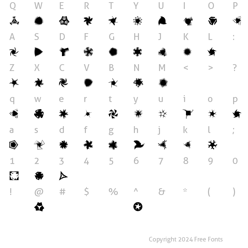 Character Map of AIStopperRosetten Regular