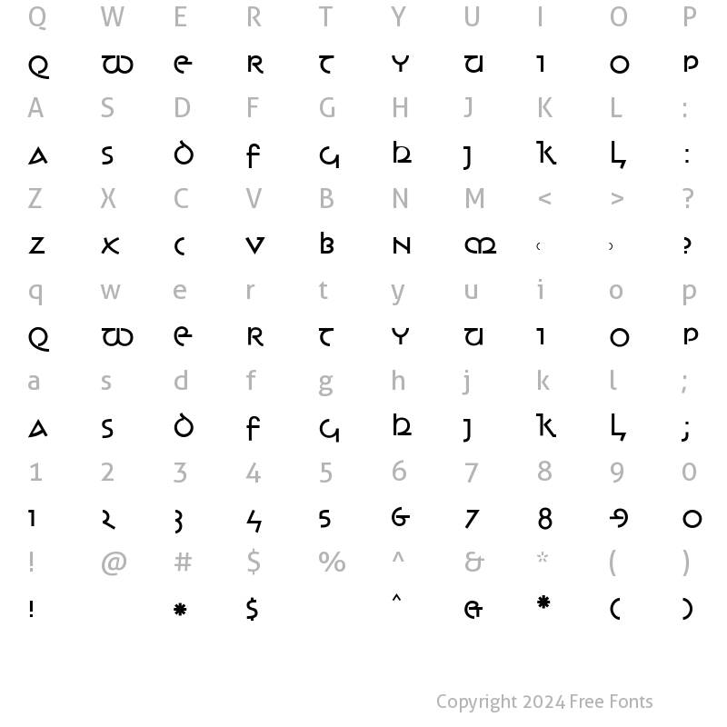 Character Map of AIUnciTronica Regular