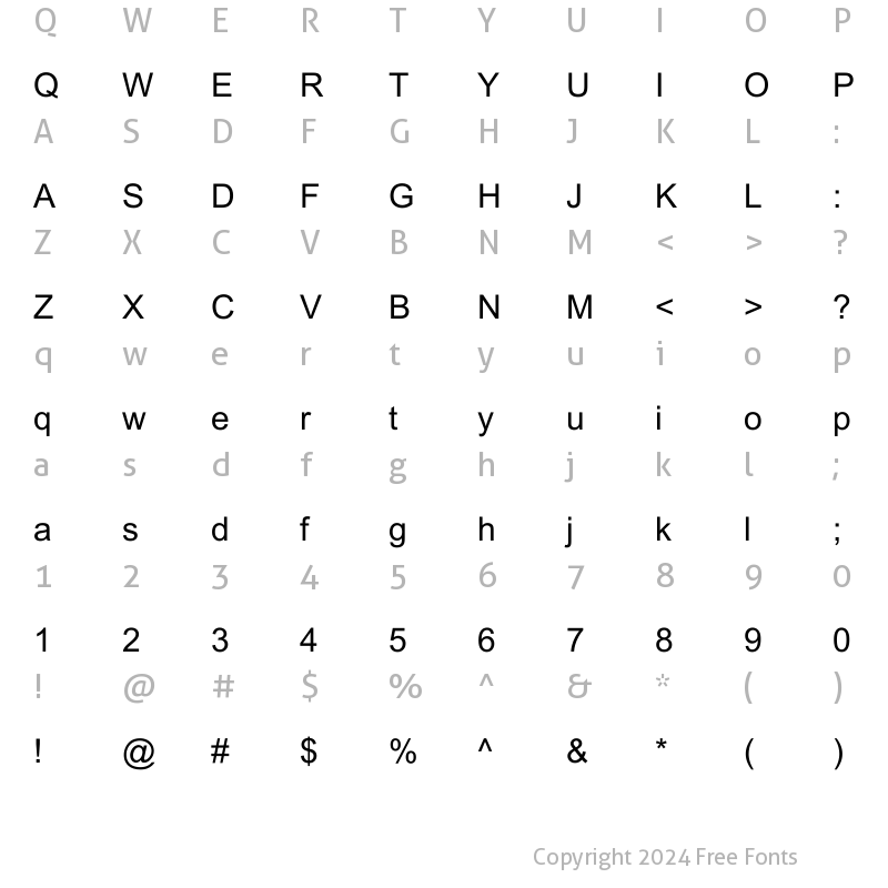 Character Map of AKbalthom KhmerBasic Regular