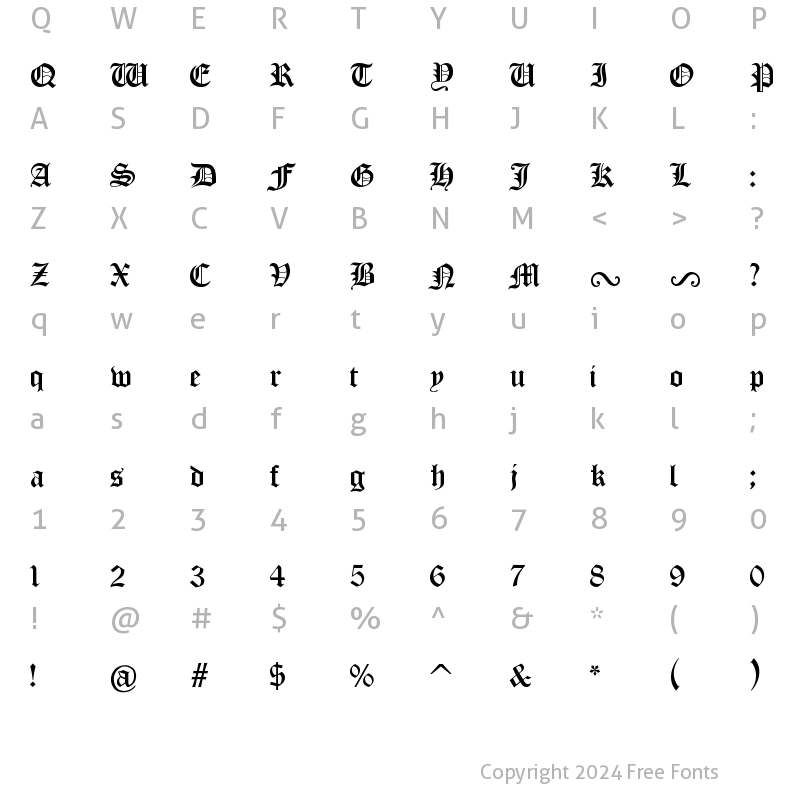 Character Map of AKbalthom KhmerGothic Regular