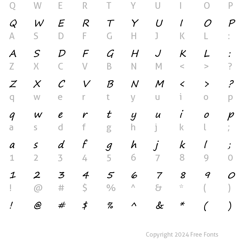 Character Map of AKbalthom KhmerHand Regular