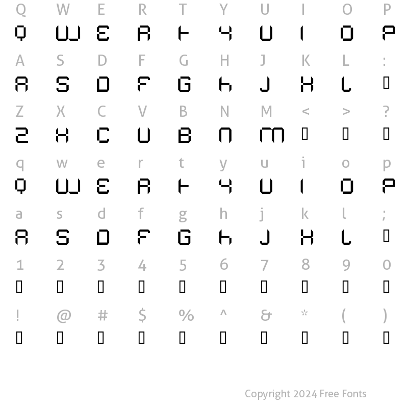 Character Map of AKEI Regular