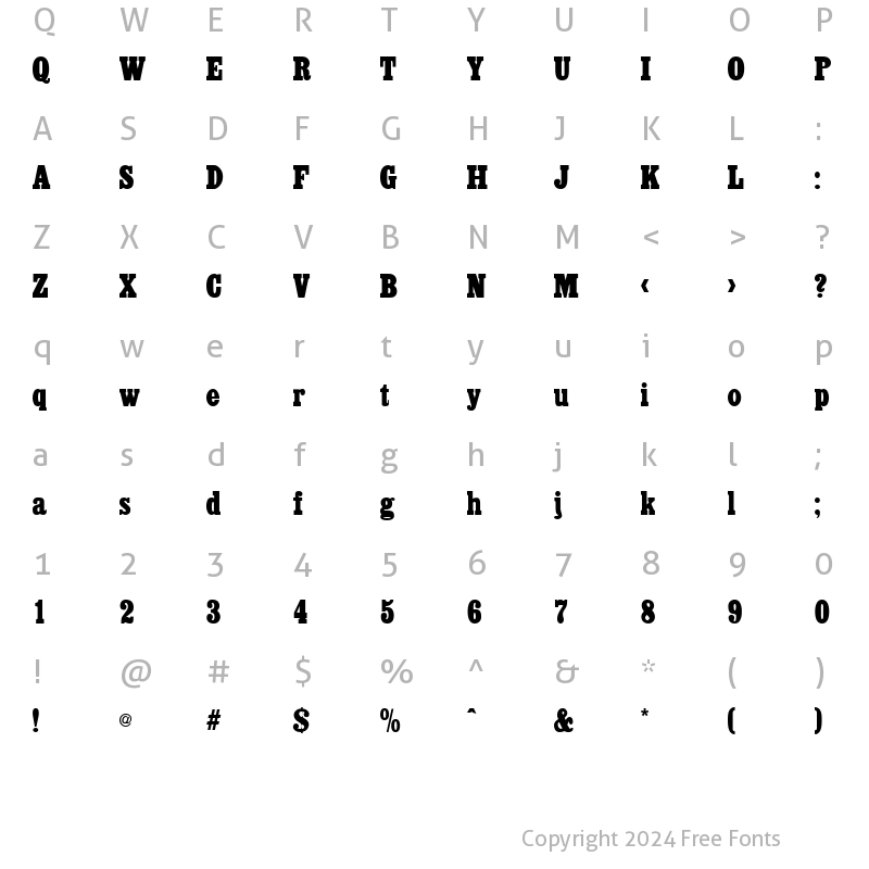 Character Map of Akenaten Normal