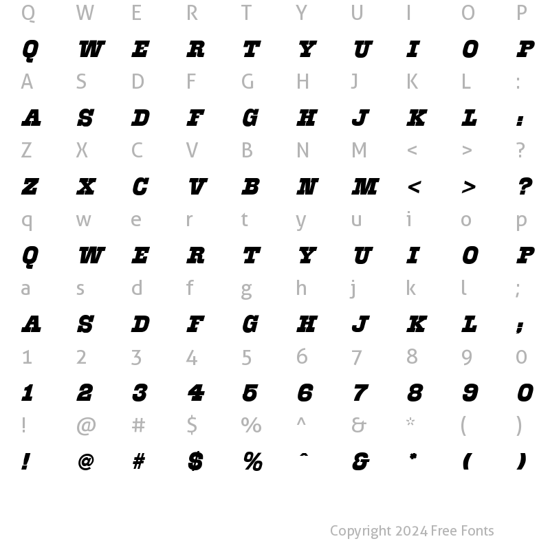 Character Map of Akenaton Regular