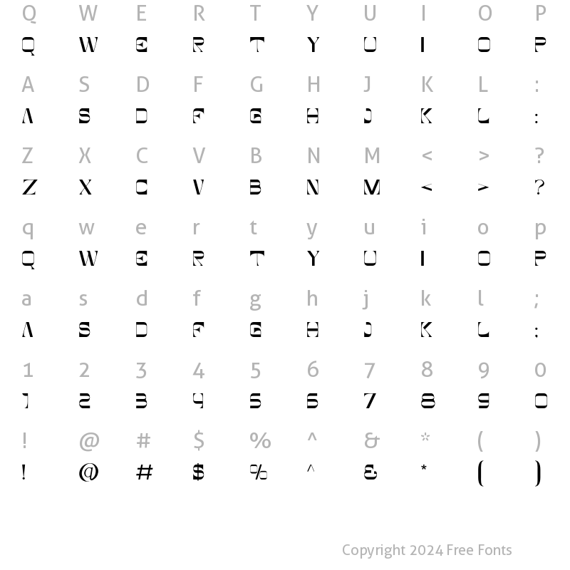 Character Map of Aksara Regular