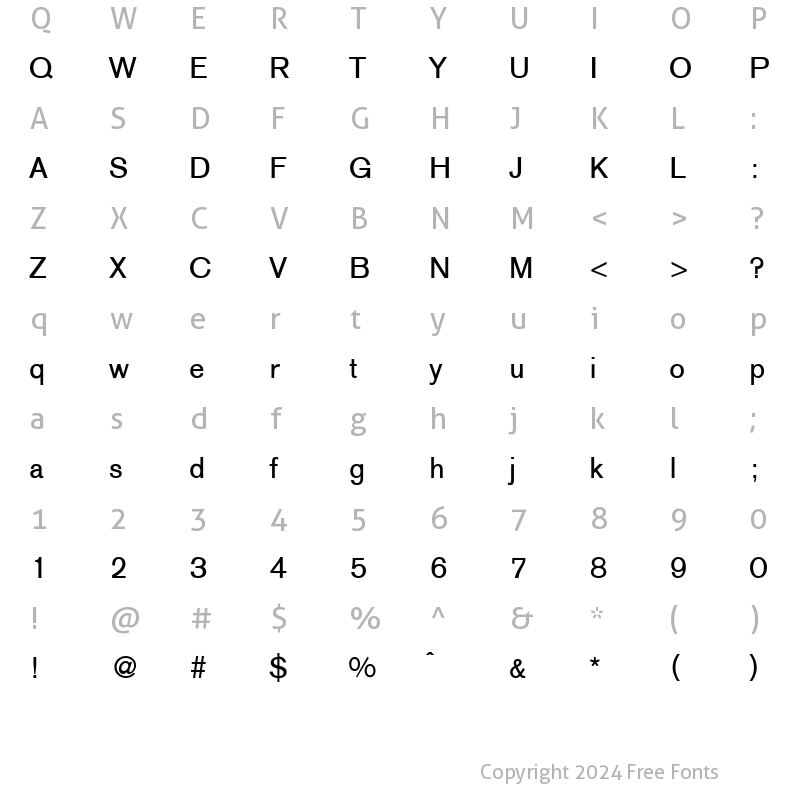 Character Map of AkzentOldface Regular