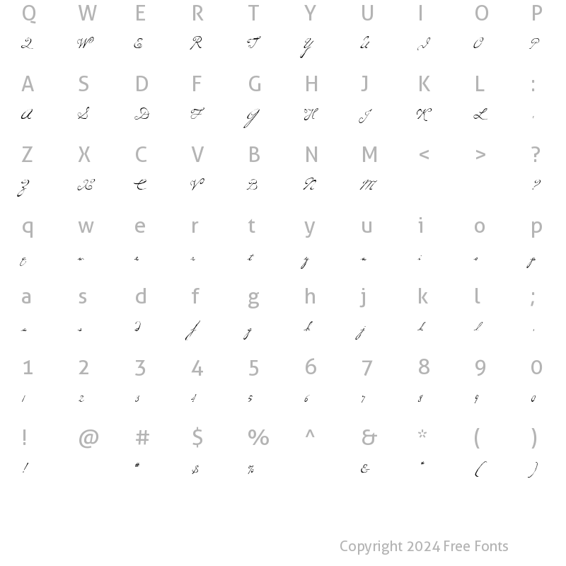 Character Map of AL Cadence Regular