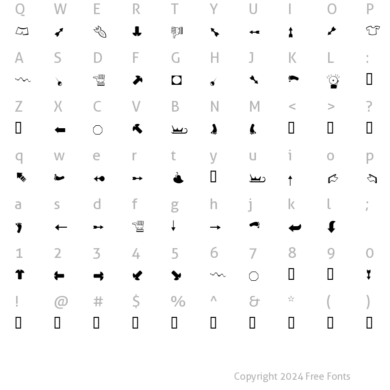 Character Map of A&L Dingbats 2 Normal