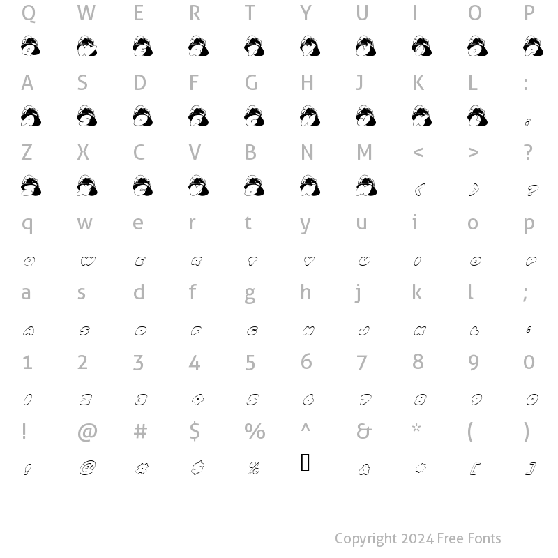 Character Map of AL Fire Helmet Regular