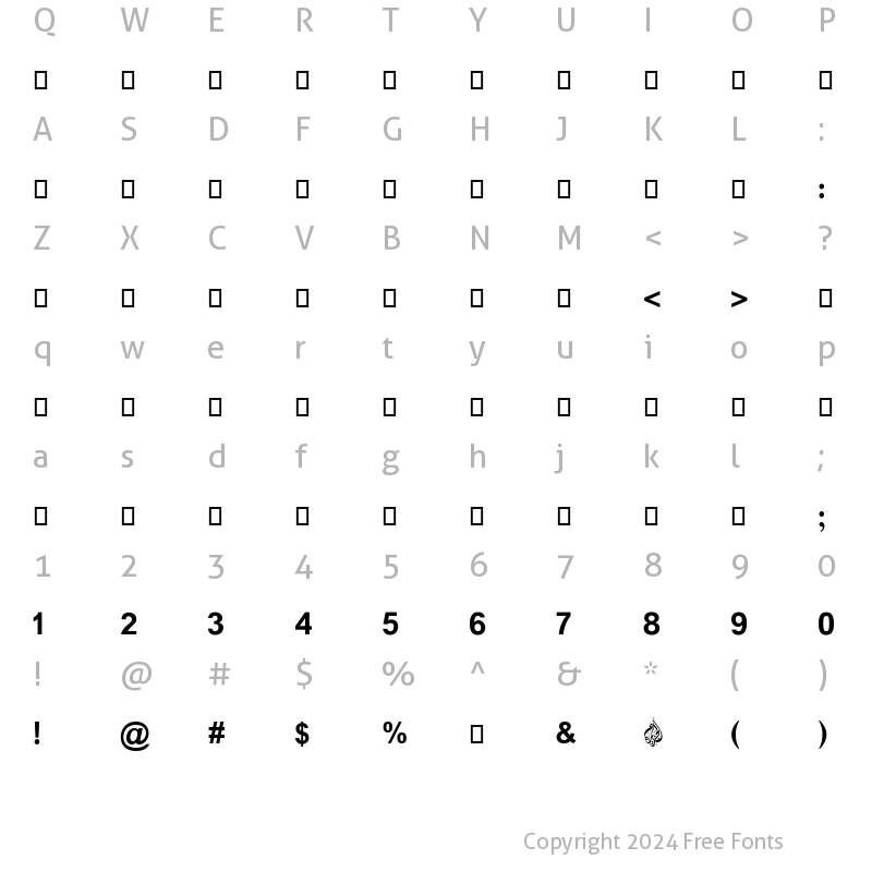 Character Map of Al-Jazeera-Arabic Bold