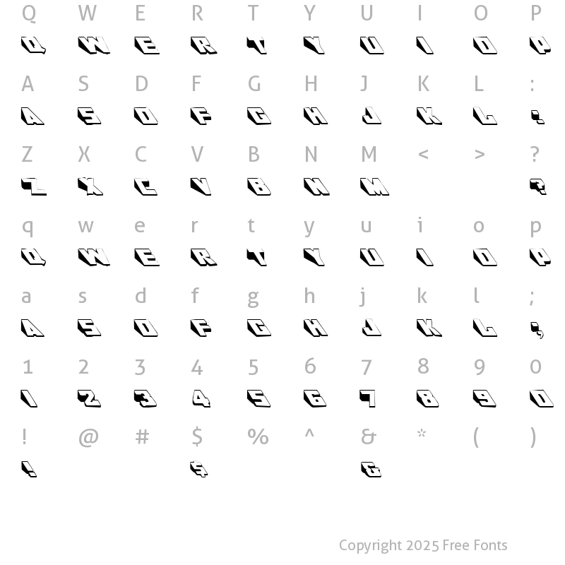 Character Map of Al-Kharashi Latin 1 Normal