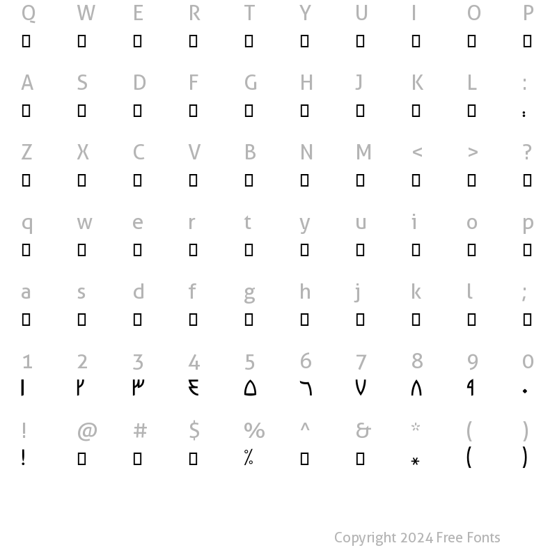 Character Map of Al Mawash Shatt Al-Arab Normal