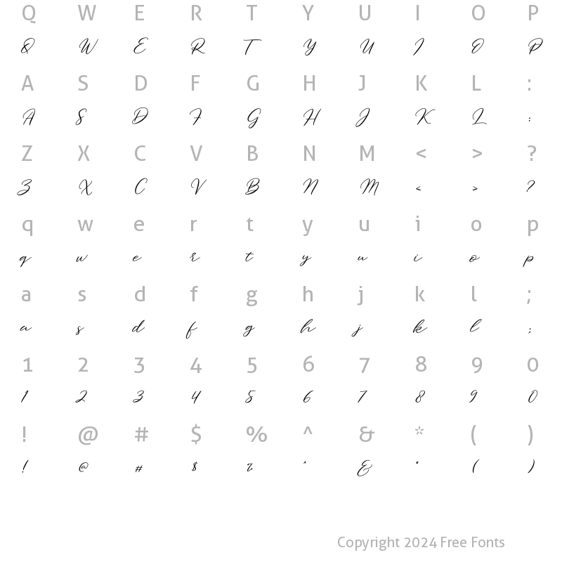 Character Map of Al Olla Julietta Normal