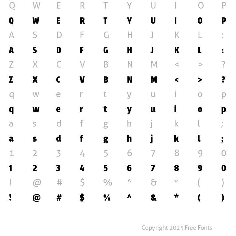 Character Map of Al Qabas Bold