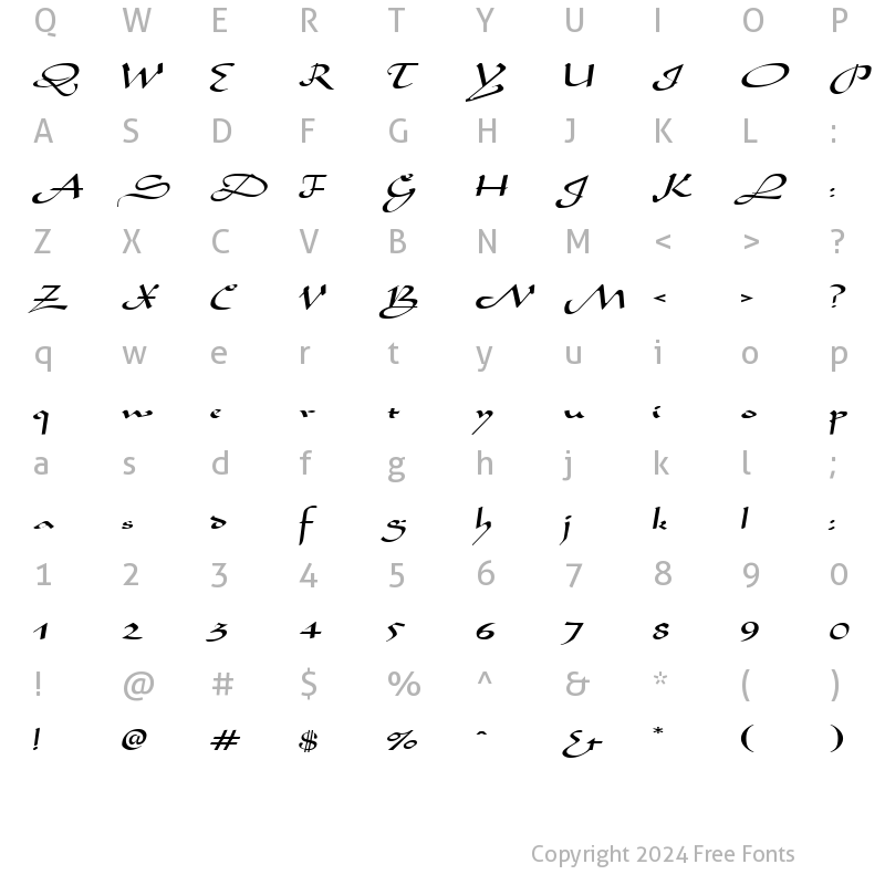 Character Map of AladdinExpanded Regular