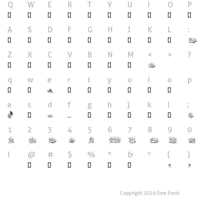 Character Map of ALAEM Regular