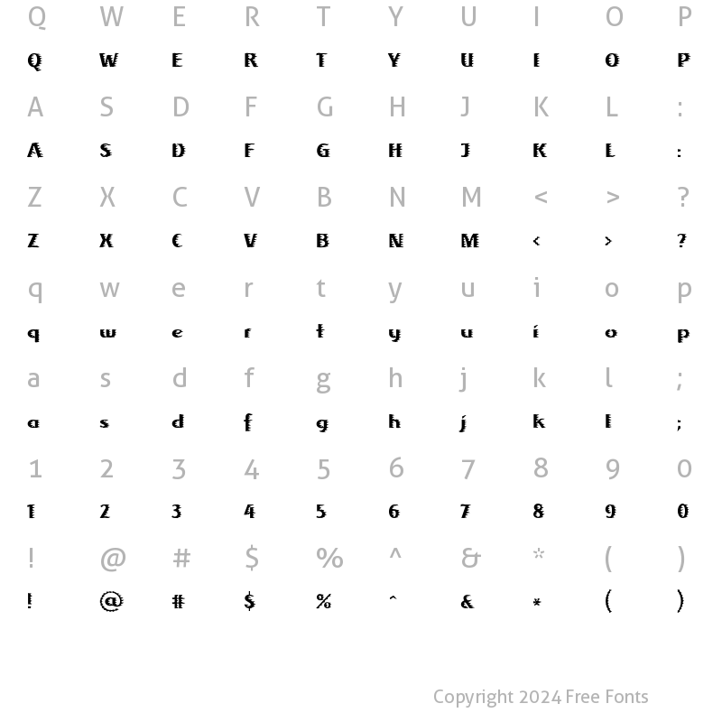 Character Map of Albafire LT Regular Regular