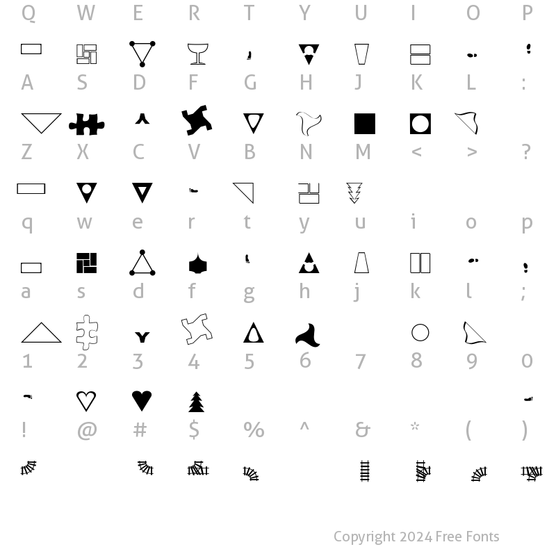 Character Map of AlbumEins Regular