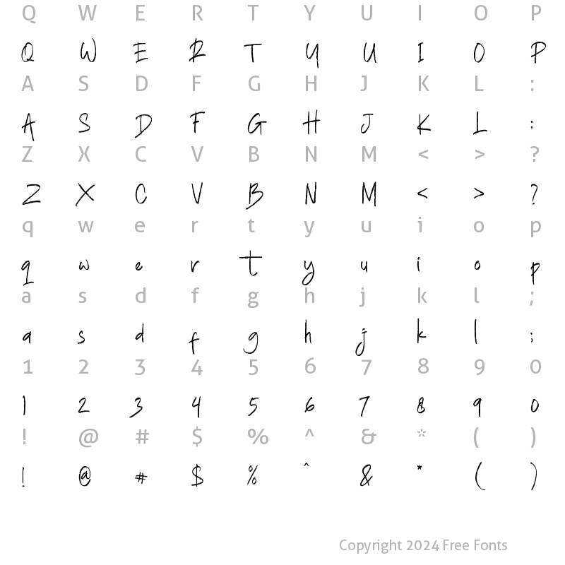 Character Map of Aldenburg Regular