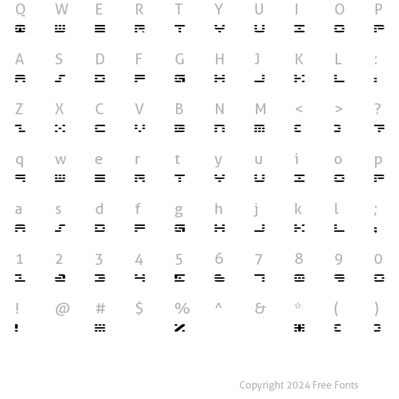 Character Map of Aldos Nova Regular