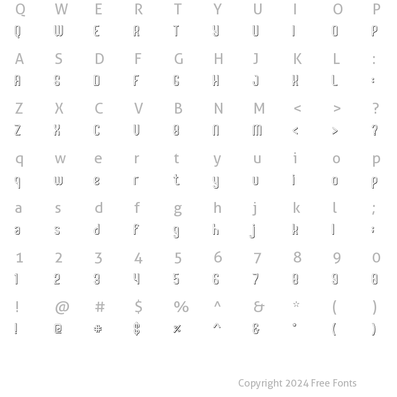 Character Map of Alegra Solar Bold