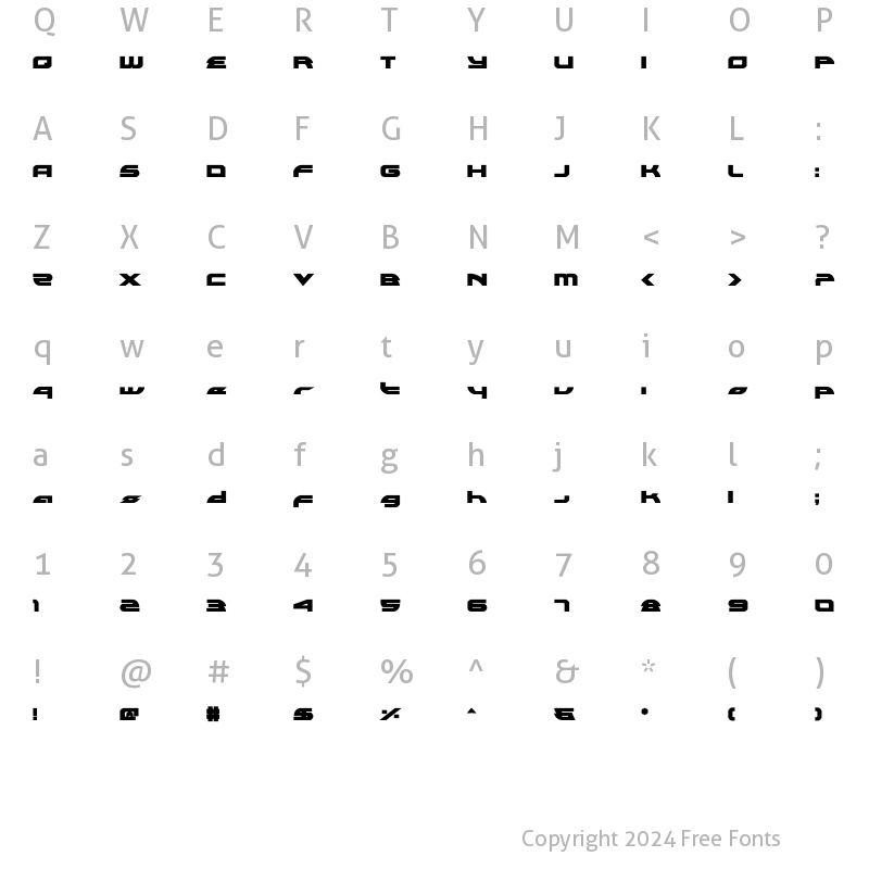 Character Map of Alexis Lower Case Bold Lower Case Bold