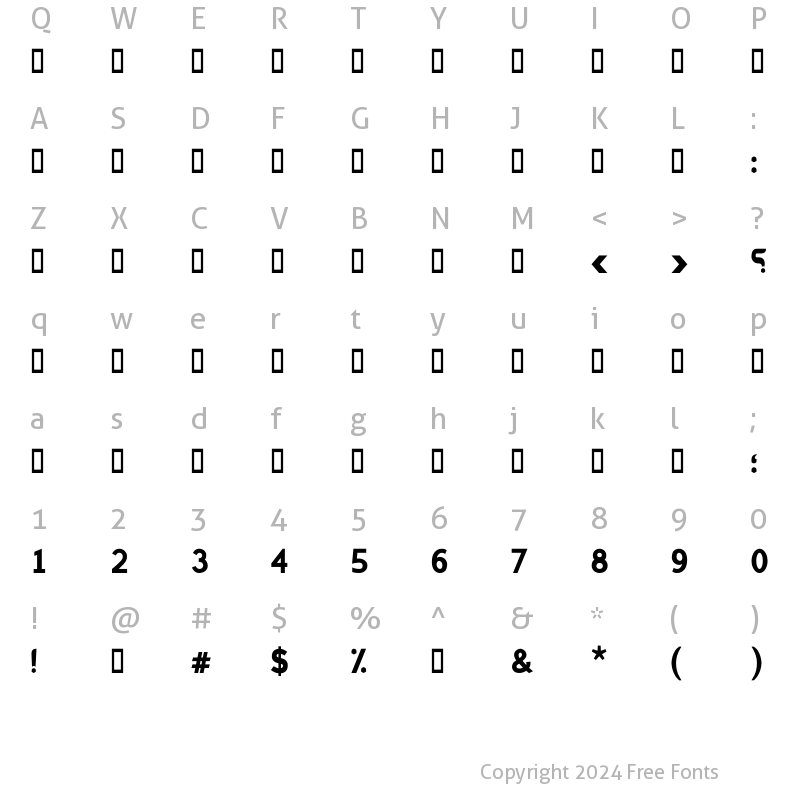 Character Map of Alfarooq-Regular ?