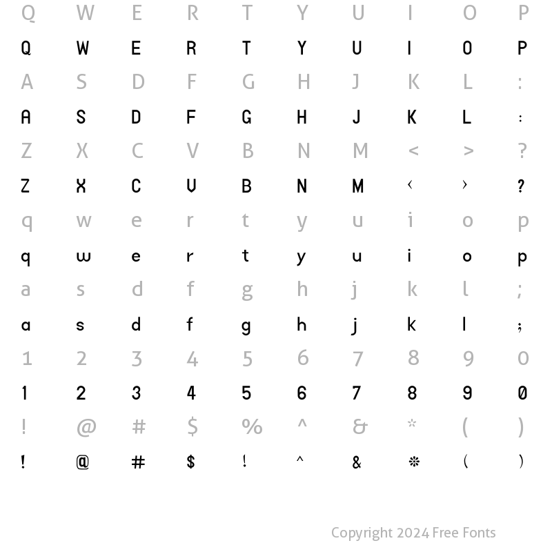 Character Map of AlFars 24 Ahram Regular