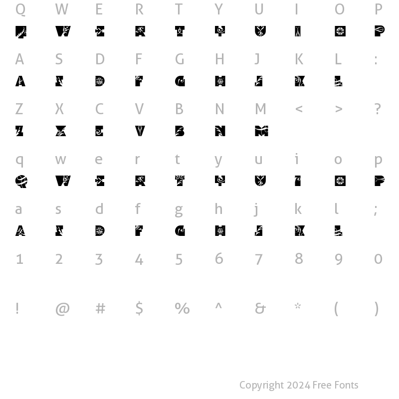 Character Map of Alfavita Regular