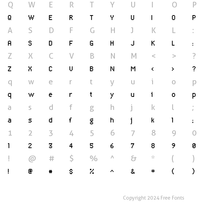 Character Map of Algol Regular