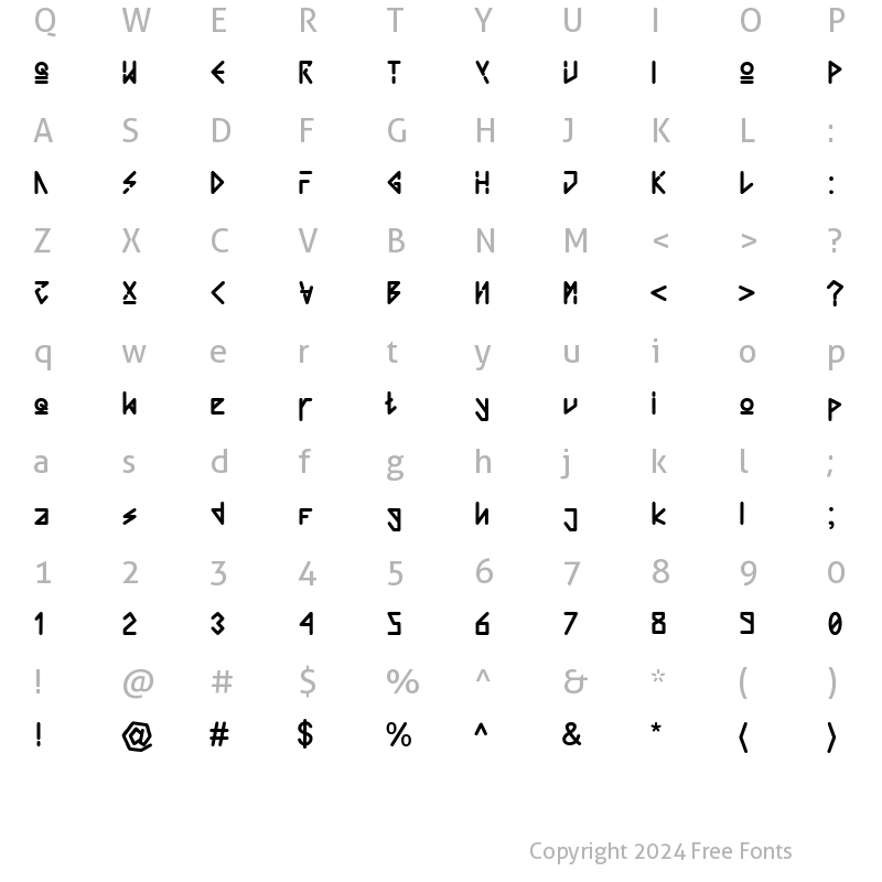 Character Map of ALGORITMA Regular