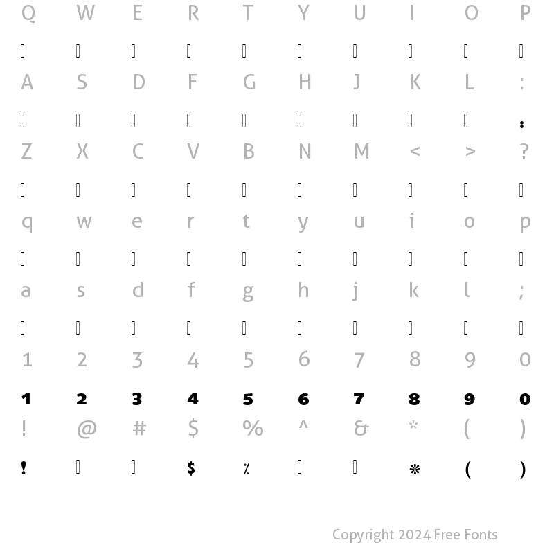 Character Map of AlHarfAlJadid Linotype One Regular