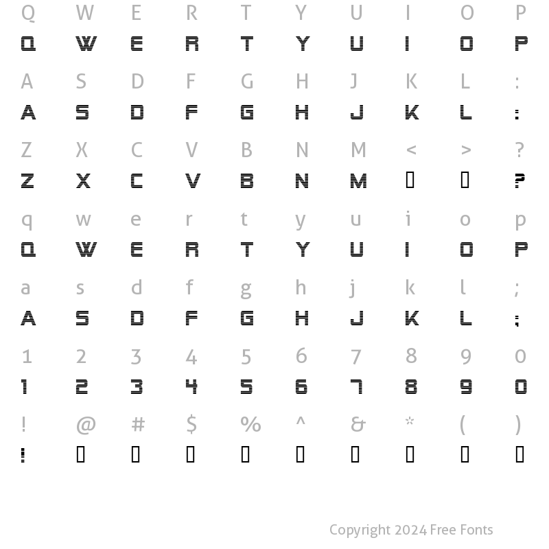 Character Map of Alien Encounters Regular