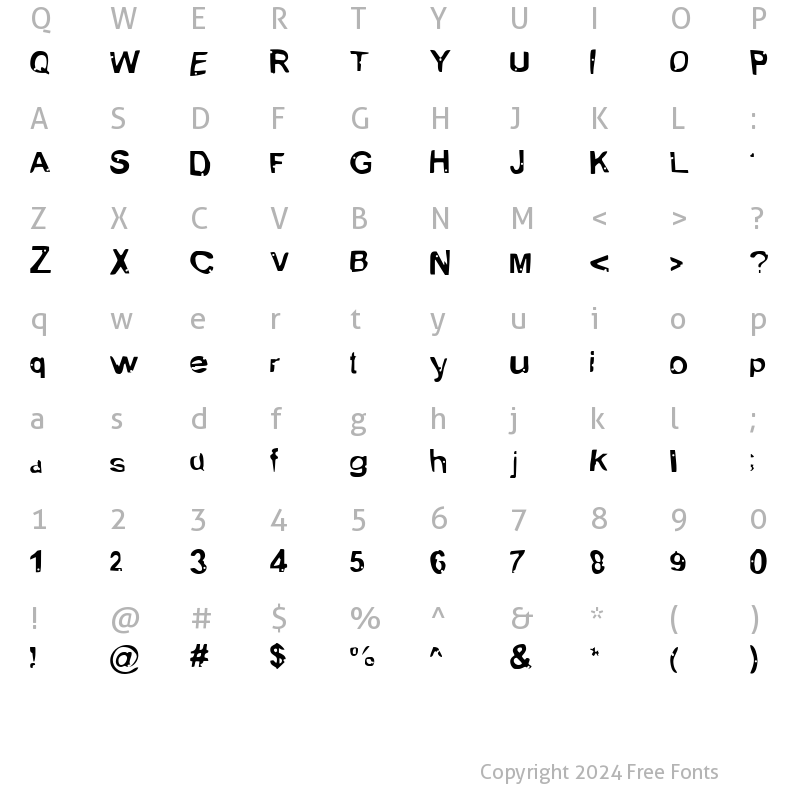 Character Map of Alien Marksman Regular