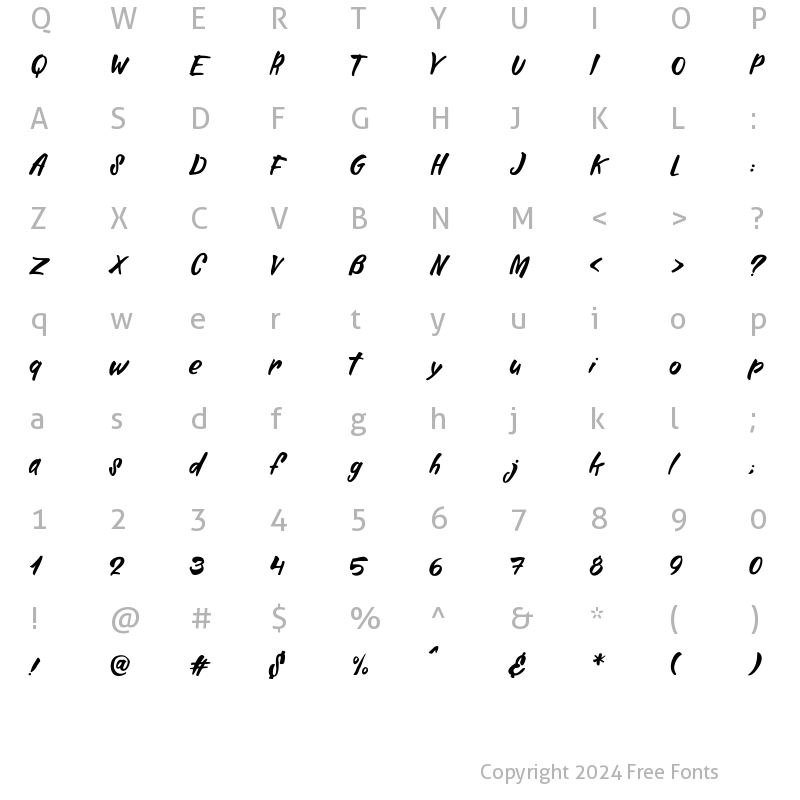 Character Map of Alinka Regular