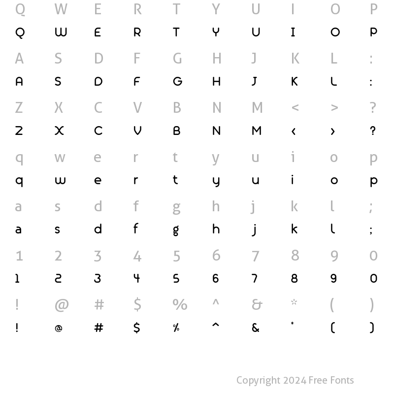 Character Map of AlioText Medium