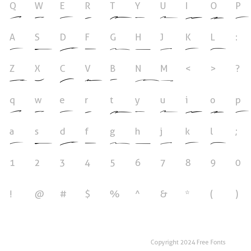 Character Map of Allain Swash Regular