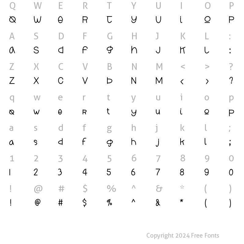 Character Map of Allamanda Medium